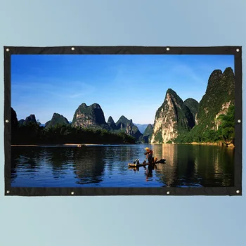 

100-inch Projector Screen16:9 Canvas Matt Projection Screen Portable Foldable Anti-crease Indoor Outdoor Projector Movies Screen