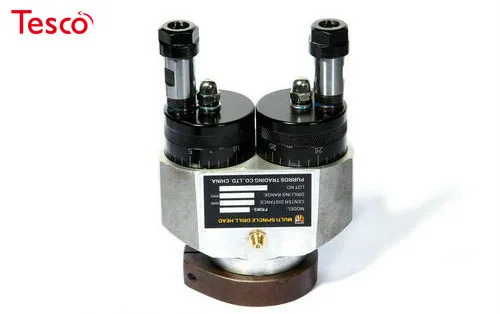 

Adjustable 2 Spindle Drill Head, Spindle Center Distance:28 to 120mm, Multiple Two Spindle Drilling Heads, Multi Spindle Heads