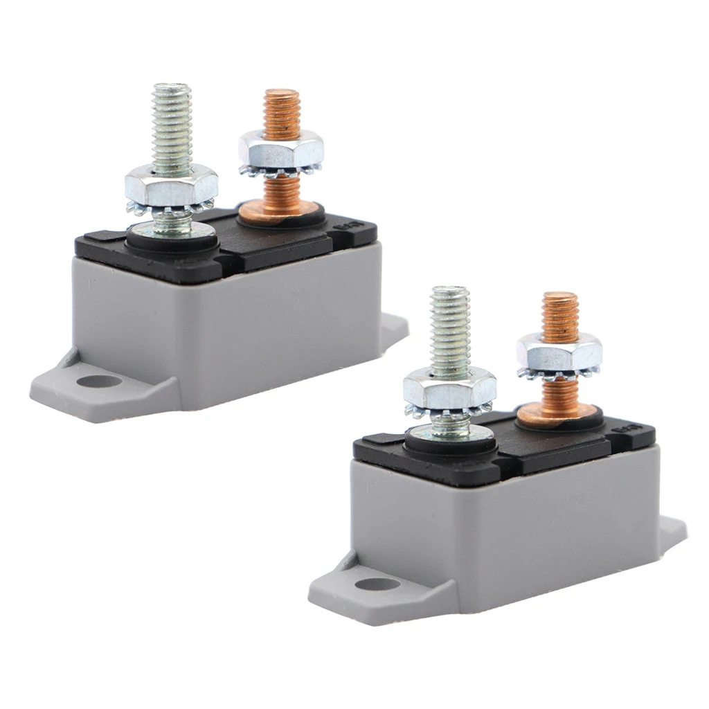 2Pcs 20Amp Auto Reset 12V 24V Circuit Breaker Car Automatic Fuse Metal Stud Bolt Type