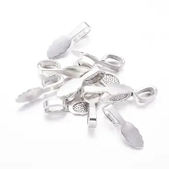 

1 Box Tibetan Style Glue-on Flat Pad Bails for Half Drilled Beads Hole: 5x8mm