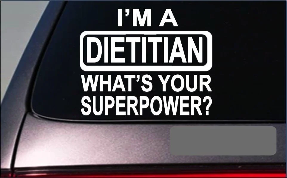 Dietitian Superpower 8&quot sticker Decal nutrition healthy diet meal plan computer Sticker | Игрушки и хобби