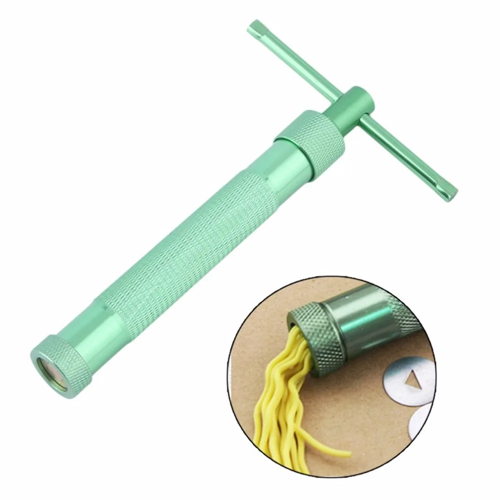 green stainless steel clay extruder tool with 20