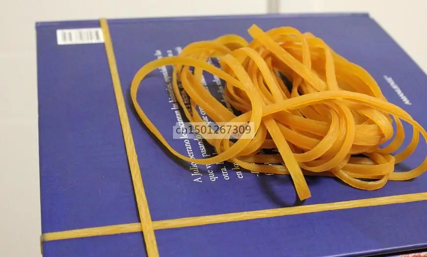 500Pcs Diameter 7cm Brown Wide Elastic Rubber Bands For Packing