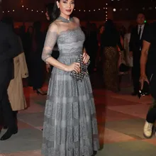 Кружевные вечерние платья Тюль с аппликацией rom платье 1 2 с длинным рукавом по щиколотку вечерние платья