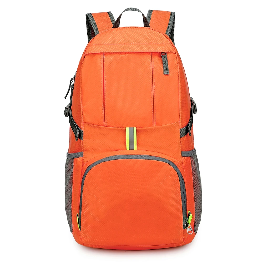 Lixada большой емкости складной рюкзак водонепроницаемый походная сумка со светоотражающей полосой для путешествий кемпинга на открытом воздухе альпинизма - Цвет: Orange