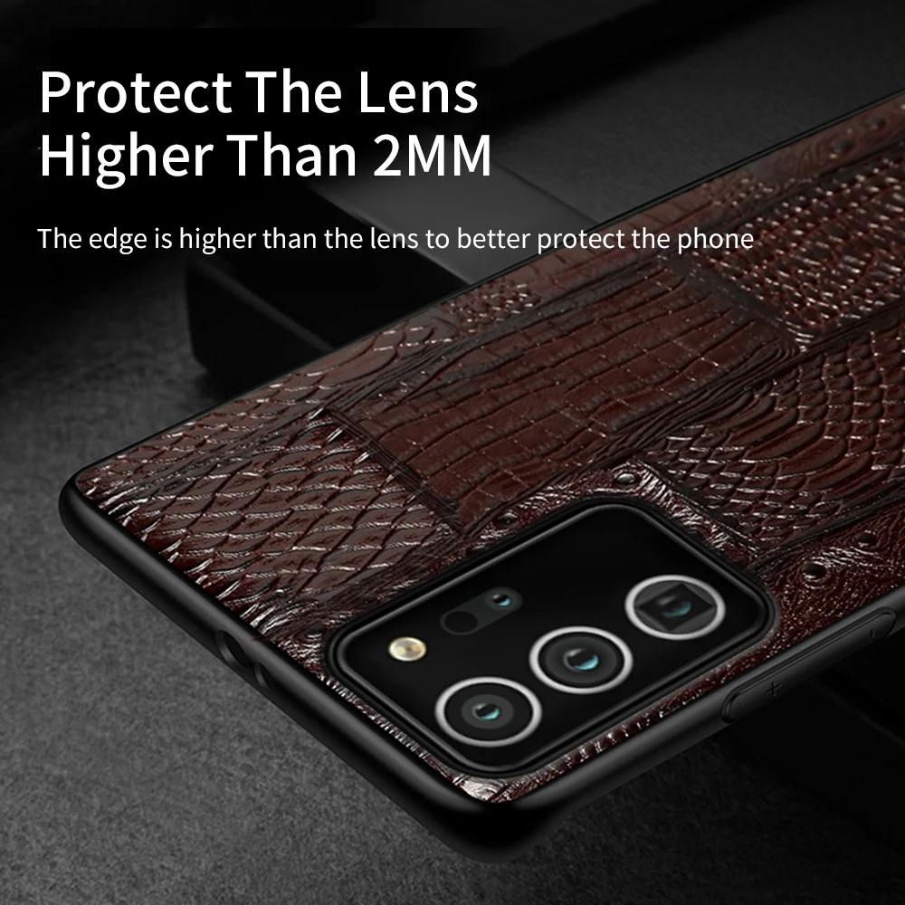 Genuine Leather Retro Splice Case For Samsung Galaxy Note 20 Ultra Note 10 9 A32 A72 A52 A71 A51 S10 S8 S9 S20 S21 Plus S20 FE