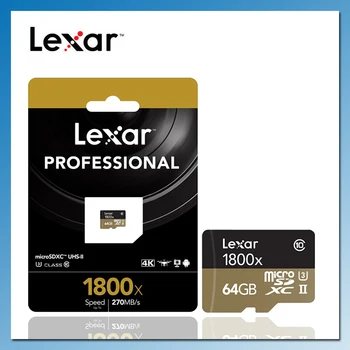 

Lexar 1800X Memory Card 32GB Micro SD 64GB 270MS/s Professional SD Card 4K SDHC SDXC UHS-II U3 Micro SD Card Class 10 TF Card