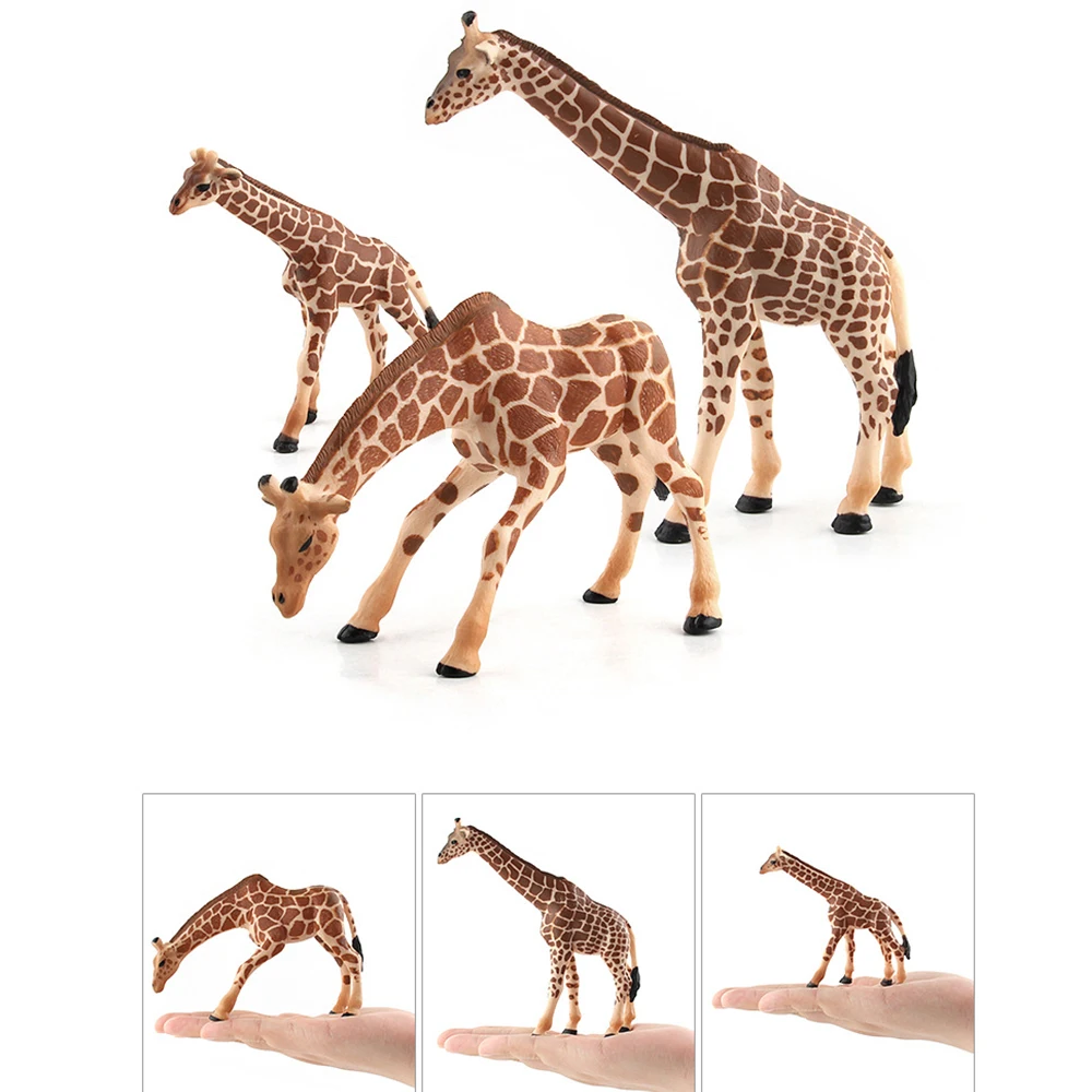 

Animal Action Figures Giraffes Plastic Model Toys Simulated Animals Figurine Educational Toys Gift Home Children Kids Figures