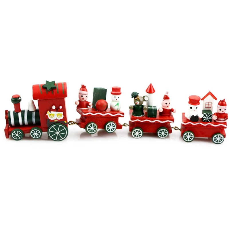 

Funny Wood Christmas Gift Xmas Mini Train Decoration Decor Gift
