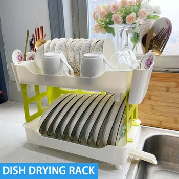 

Multifunctional Detachable Drainer Utensil Storage Organizer Large Capacity Home Kitchen Bathroom Desktop Dish Drying Rack