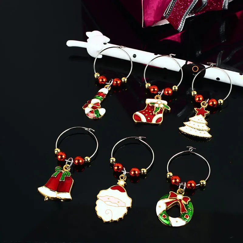 Beautiful Lovely Table 6PCS/Set Xmas Pendants Kitchen Christmas Decorations Alloy Accessory Party Festival New Year Gift