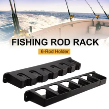

Fishing Rod Rack Vertical Wall Mount 6 Rod Holder Rack Fishing Pole Display Stand Fishing Accessories With 4 Mounting Screws