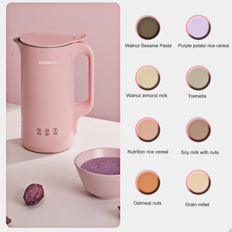 CHUJIN Mini Soymilk Home 110V 220V Small Automatic Multifunction Juicer Blender 350ML Filter-free Soya-Bean Milk Maker Juicer