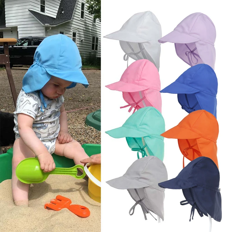 Kids Baby Boys Girls Summer Sun Protection Hat Fisherman Beach Sun Bucket Hat. 