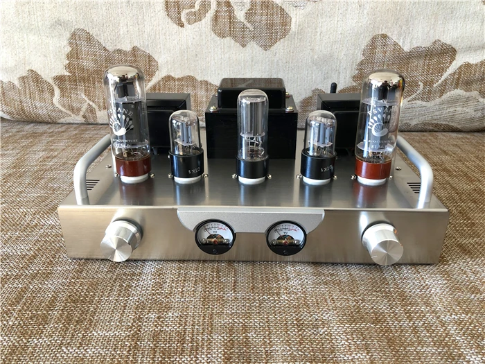 

VU meter Sparta X1 Vacuum Tube Power Amp HiFi 6N9P+EL34+5Z3P Tube Amplifier DIY kit finished amp for choose