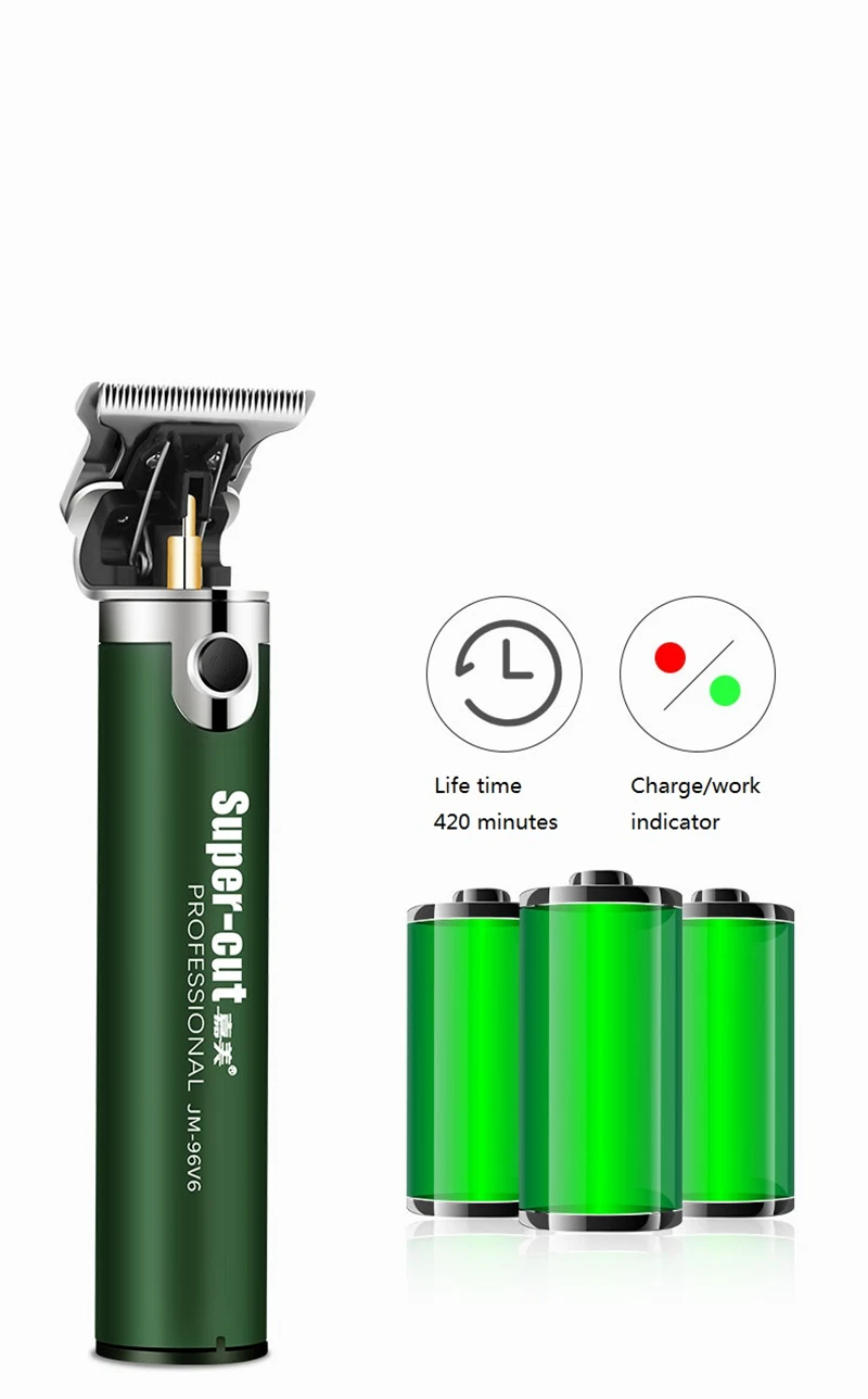 Aparador de Cabelo Máquina de Cortar Elétrica sem Fio para Homens Recarregável Cabelo Usb 0mm 3 Online shopping