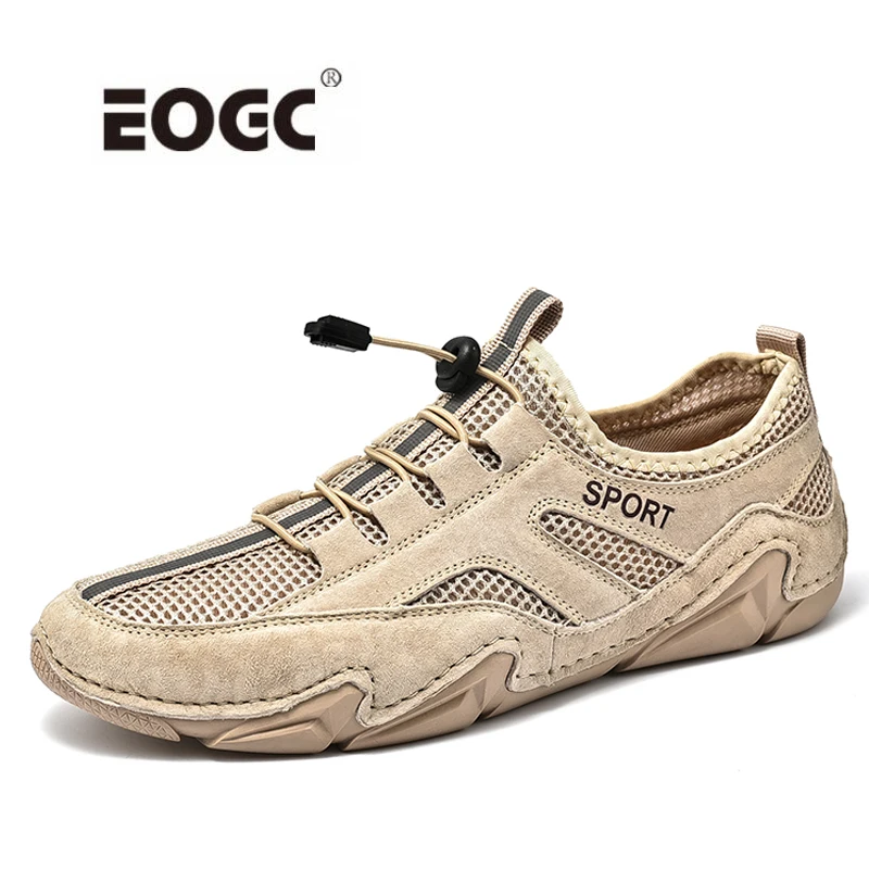

Suede Leather Men Shoes Quality Outdoor Mesh Men Casual Shoes Loafers Driving Shoe Handmade Lace-Up Flats Shoes Men
