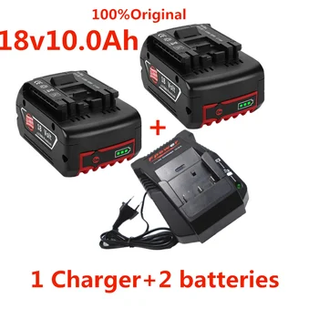 

18v original 18V10000mAh Rechargeable For Bosch 18V10.0Ah Battery Backup Portable Replacement BAT609 Indicator light+3A Charger