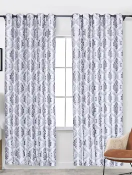 

1pc Jacquard Curtain Living Room Bedroom Blackout Curtain Classic Large Jacquard Fabric Curtain 100 * 250cm