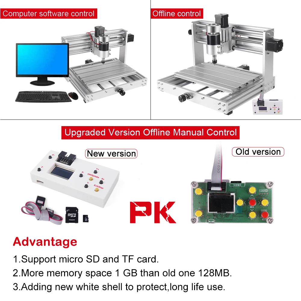 CNC 3018 MAX Laser Engraver GRBL Control with 200W Spindle 3-Axis PCB Cutting Milling Machine Metal Engraving Machine CNC Router