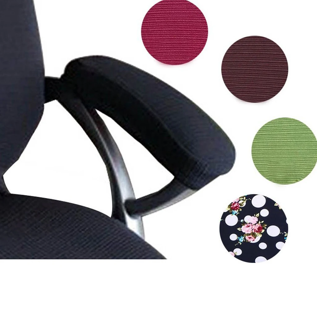 1 Pair Removable Elastic Office Chair Armrest Slipcovers Covers Protector Length-30cm