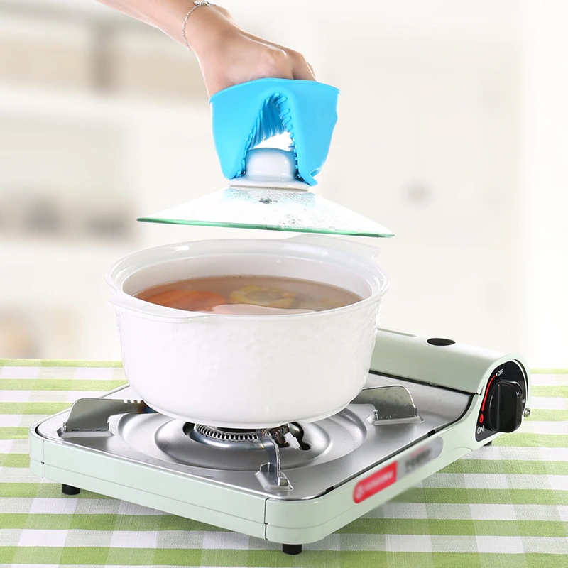 1Pc Kitchen Silicone Heat Resistant Glove Clip Microwave Heat Insulation Non-slip Handle Bowl Pot Clip Cooking Oven Glove