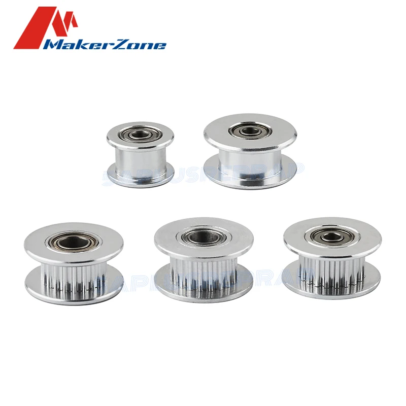 10PCS-GT2-Idler-Timing-Pulley-16-tooth-20-Teeth-with-3mm-or-5mm-Bore-with-Bearings (2)