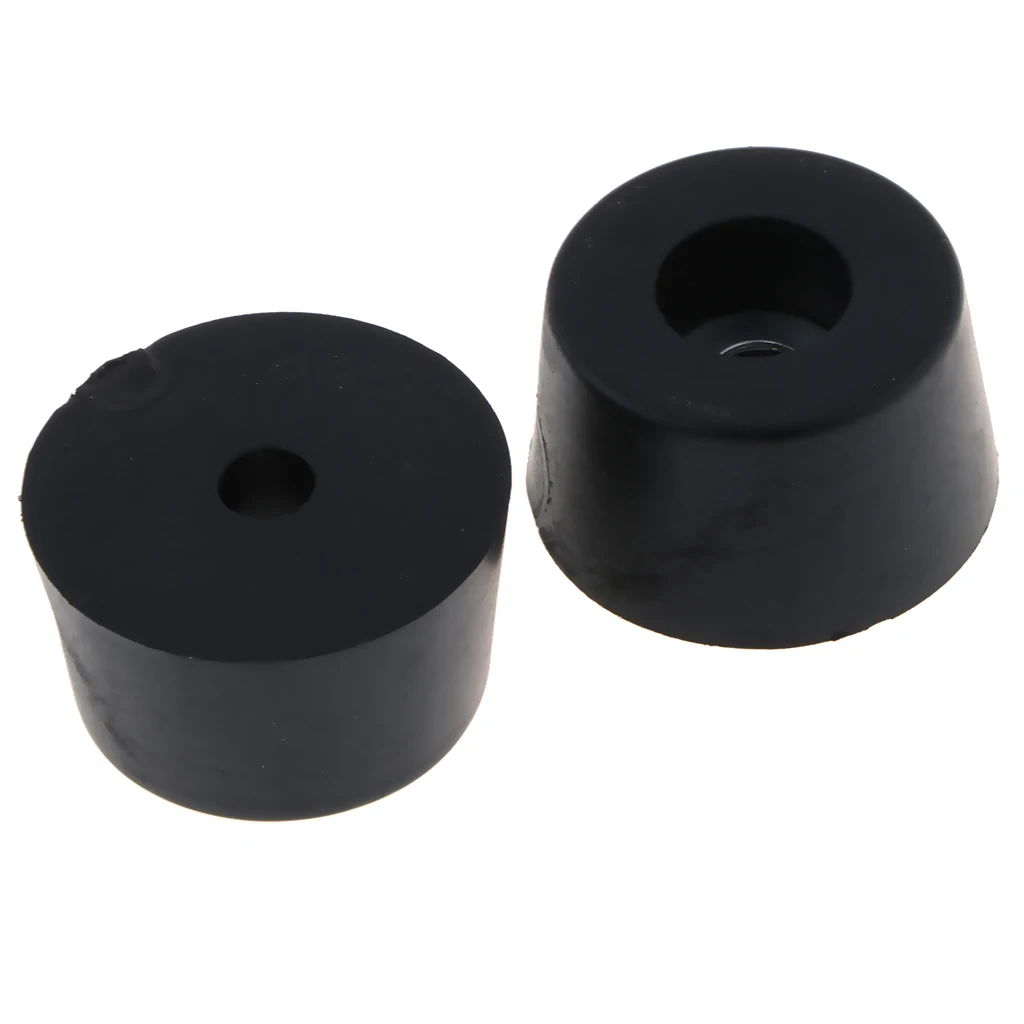 5 Pack 33x19mm Black Rubber Cabinet Isolation Feet Pad / Grill Standoff for Speakers, Road Gear, and Equipment Cases