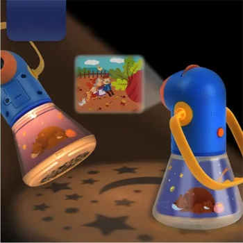 

LED Early Childhood Education Bedtime Parent-child Time Multifunctional Night Light Story Projector Children Sleeping Toys Lamp