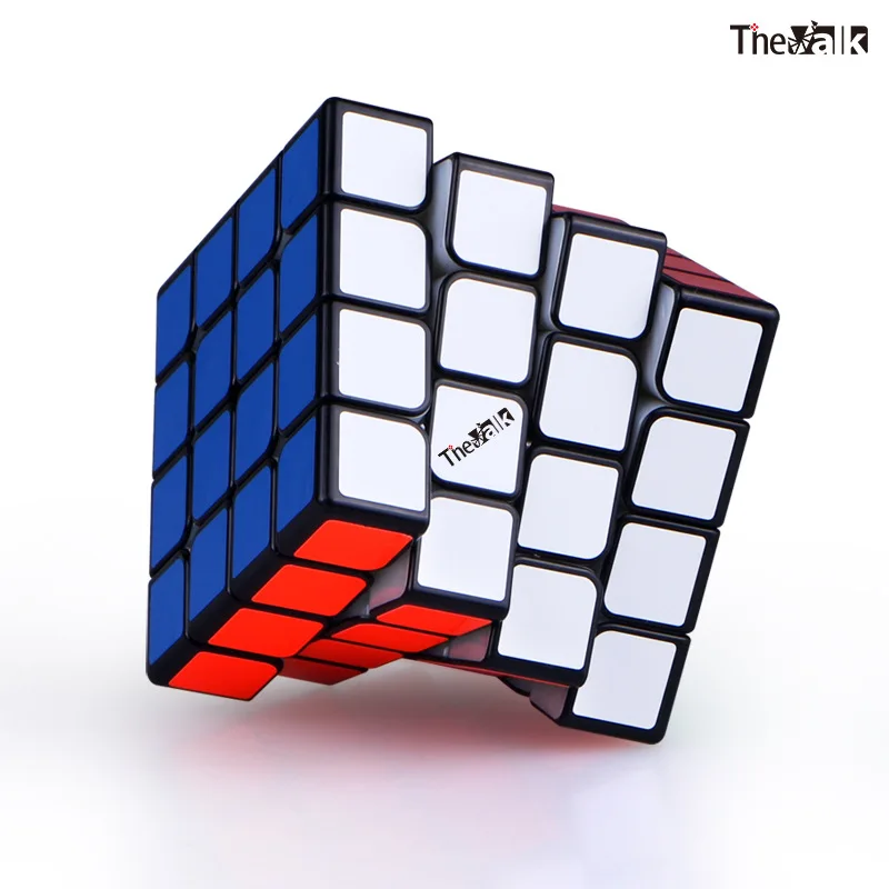 QiYi Valk4M 4x4x4 60 мм Магнитные профессиональные кубики Magico скорость Neo Cube Cubo Magico взрослые антистресс головоломки игрушки для детей - Цвет: Black With box