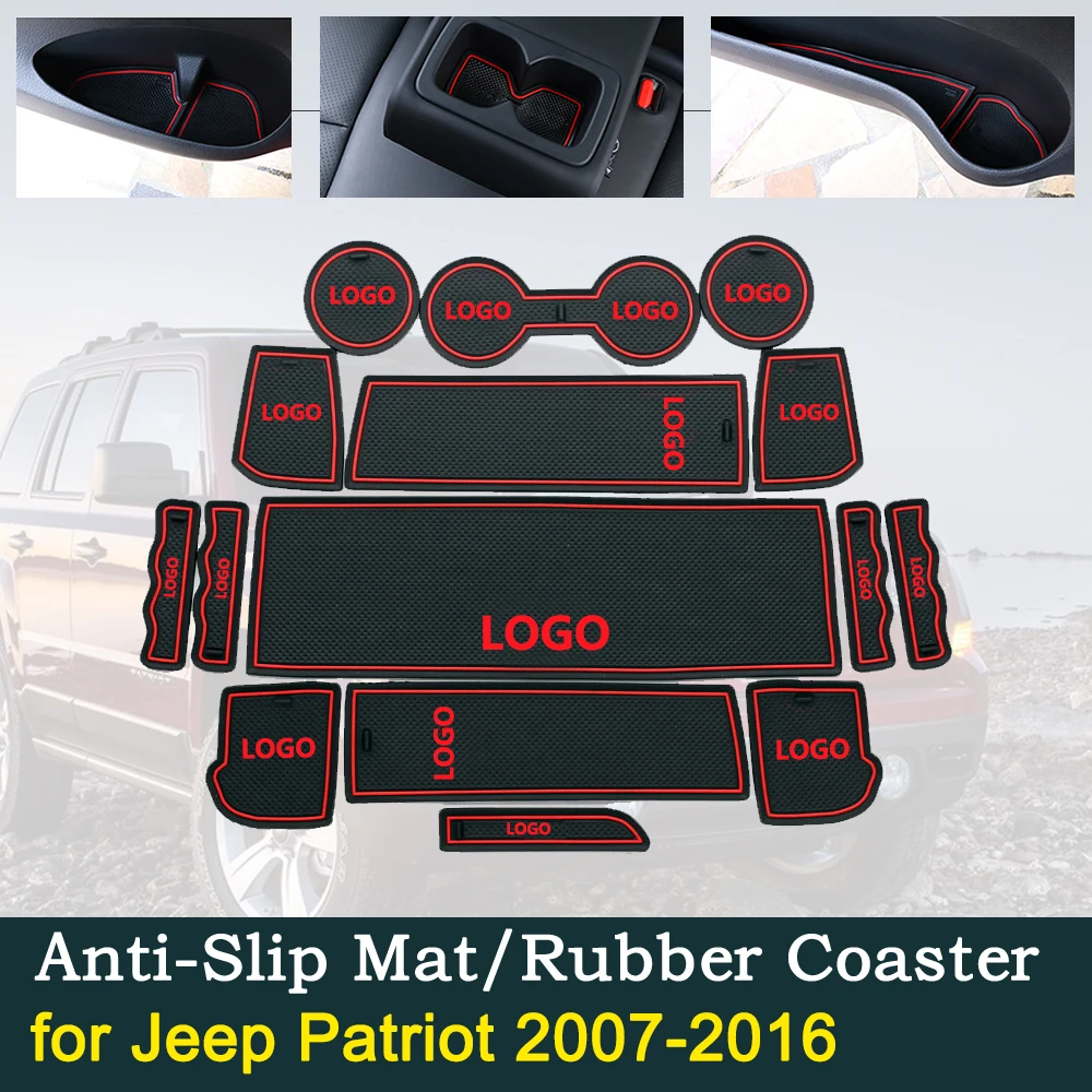 Противоскользящая резиновая накладка на дверь для Jeep свобода патриота 2007 ~ 2016 2008