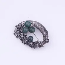 Поставщик электроэнергии горячие продажи аксессуары Европа и Америка цветок из натурального камня эллипса Винтажная брошь женская Универсальная