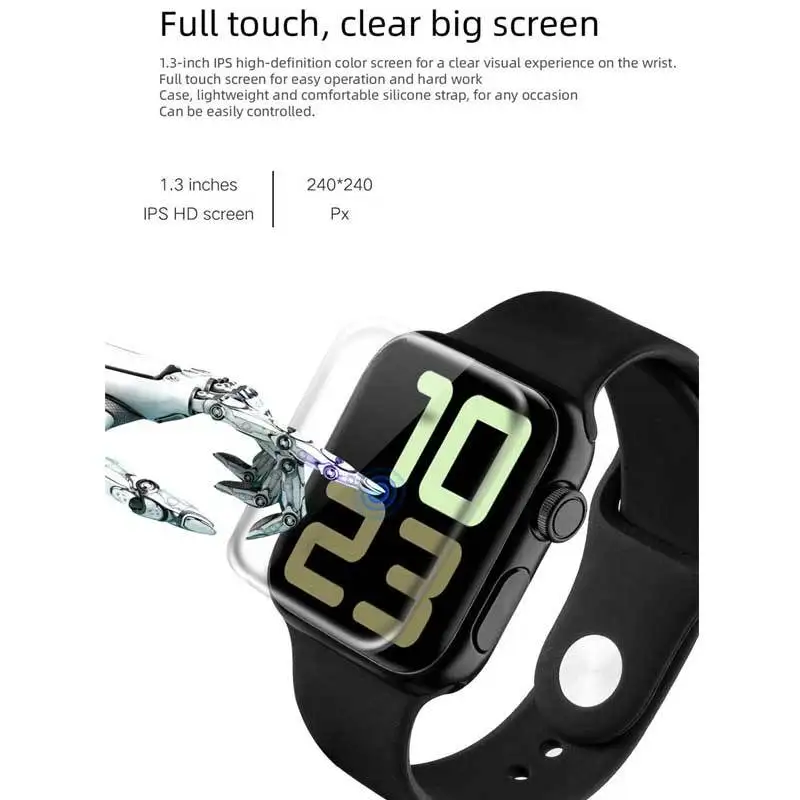 Smart Watch P20 IP68 Waterproof Heart Rate Blood Pressure Motion Tracking Band Smartwatch For Android Ios Wearable Devices