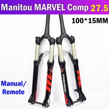 

Manitou MARVEL Comp 100*15mm 27.5er 27.5inche Bicycle Fork Mountain MTB Bike Fork Front suspension Manual remote control