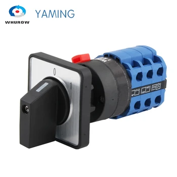 

LW26-20/3 Single Hole Mounted OFF-ON 6-wire Power Universal Rotation Selection Rotary 20A Cam Switch