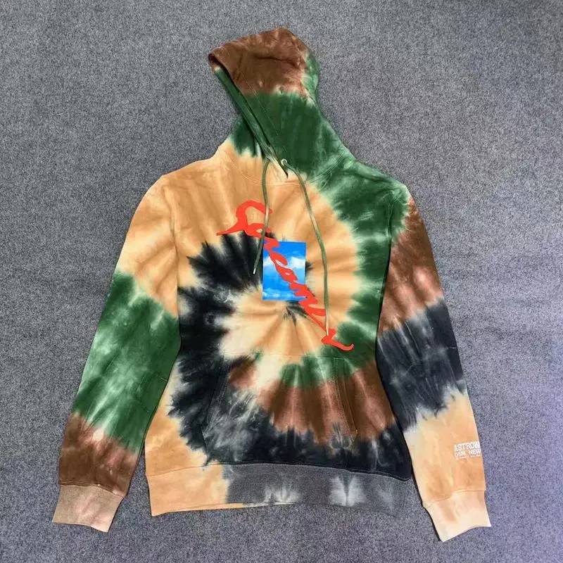 

New TRAVIS SCOTT X DOVER Star Tie Dye Hoodies Men Women Stranger Things Fashion Sweatshirts ASTROWORLD Pullover Hoodie