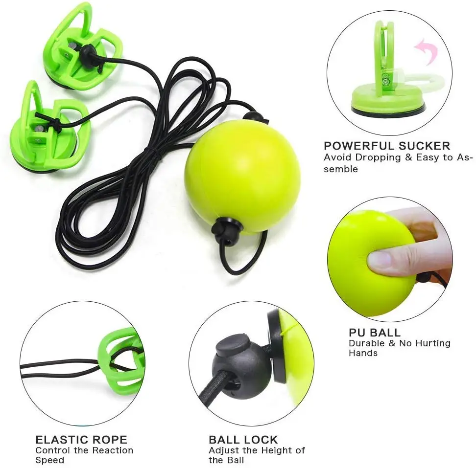Boxing Reflex Ball Adjustable Height Vocuum Chuck Double End Boxing Speed Ball Hand Eye Reaction MMA Sanda Boxer Training