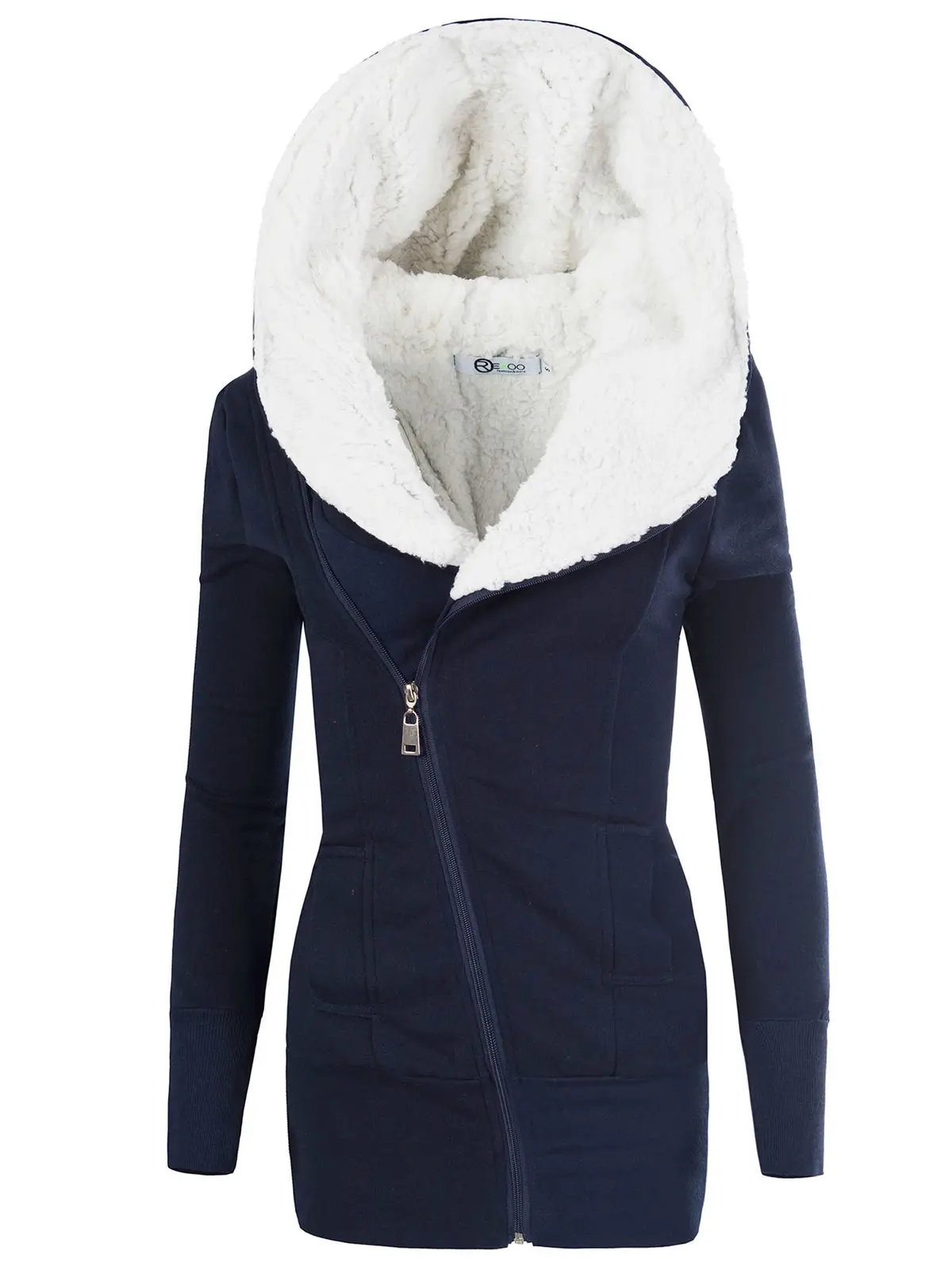 ZOGAA 2020 Slim Winter Women Jackets Wool Cotton Coat Padded Long Slim Hooded Parkas Female Plus Size Warm Wool Outwear Clothing