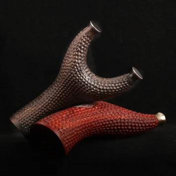 

New outdoor solid wood flat leather slingshot high quality red sandalwood slingshot CNC copper head outdoor shooting slingshot