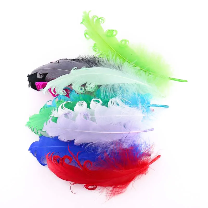 Best Selling 50 Pieces Of Natural Dyed Goose Hair 9-15CM Hat Crafts Wedding Fluffy Art DIY Jewelry Holiday Scene Decoration | Дом и сад