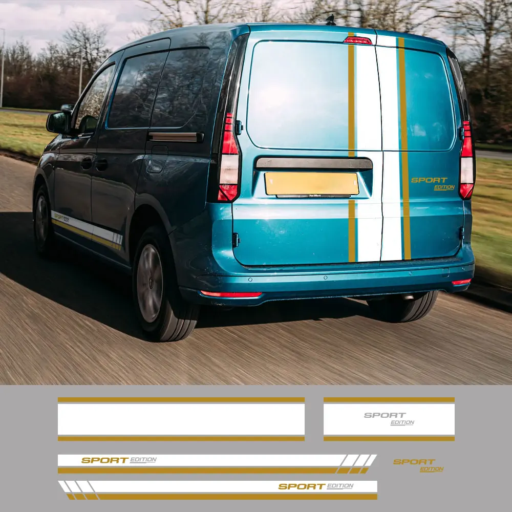 4PCS Car Stickers For Volkswagen VW Caddy MK2 MK3 MK4 2 3 4 Maxi Kombi Camper Van Vinyl Hood Rear Decals Tuning Accessories | Автомобили и