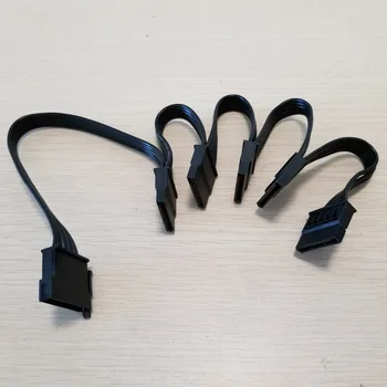 

10pcs/lot PC Server Hard Drive 15Pin SATA Adapter 1 to 5 Splitter Power Extension Cable 18AWG Wire Black 60cm
