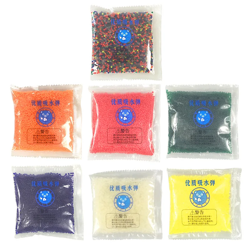 10000pcs 7-8MM Crystal Bullets Colored Soft Crystal Water Paintball Gun Bullet Grow Water Beads Grow Balls Water Gun Toys