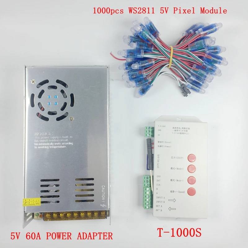Пиксельные модули светодиодов WS2811 5 в постоянного тока 1000 шт. 12 мм IP68 RGB рассеянный