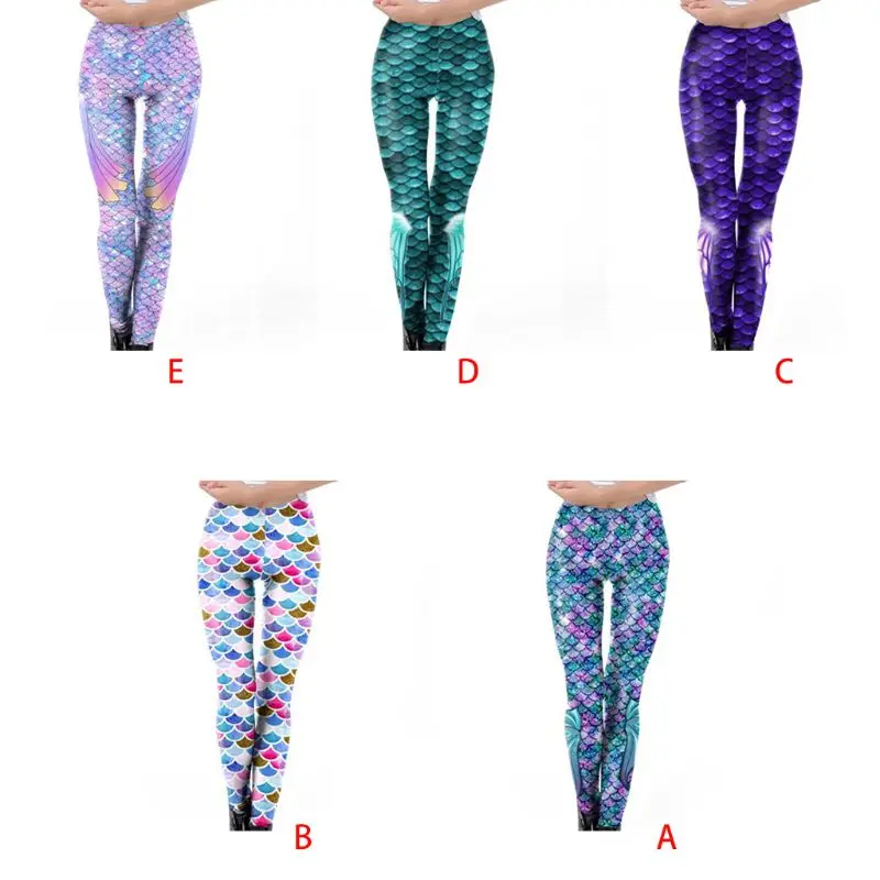 

Female Leggings Fashion Women 3D Digital Printing Yoga Pants Sexy Slim Tights Cartoon Casual Polyester Ankle-length