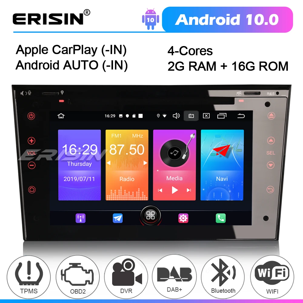Автомагнитола 2 Din для Opel Vauxhall Corsa Vectra Zafira Astra CD DVD Wi Fi Sat Nav головное устройство DAB + OBD