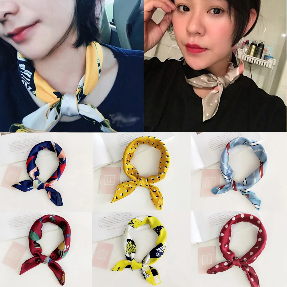 

Women Small Scarf Professional Changeable Decorative Print Beautiful Elegant Comfortable Skin-Friendly Fashion Squares Scarf