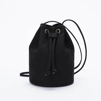 

Canvas bag female new bucket bag female shoulder Messenger Korean Harajuku mini bag