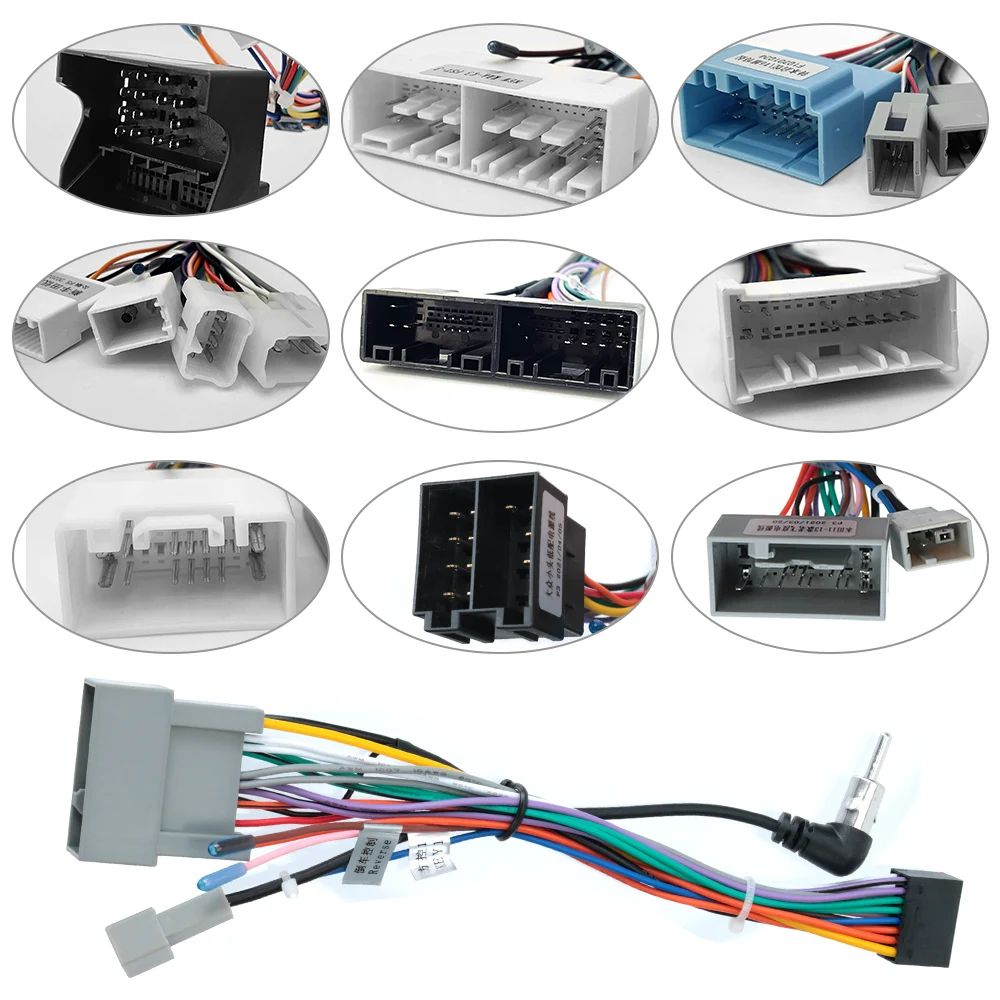 USB RCA ISO Audio Cables For Kia VW Suzuki Hyundai Honda Toyota Nissan Mitsubishi Ford Android DVD Player Car Stereo Accessories