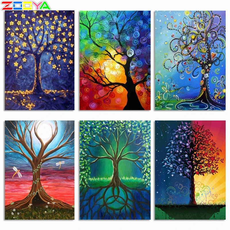 Алмазная 5D Вышивка сделай сам пейзаж цветной цветок мозаика вышивка крестиком